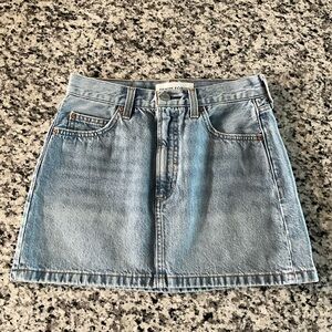 Aritzia Light Blue Denim Mini Skirt